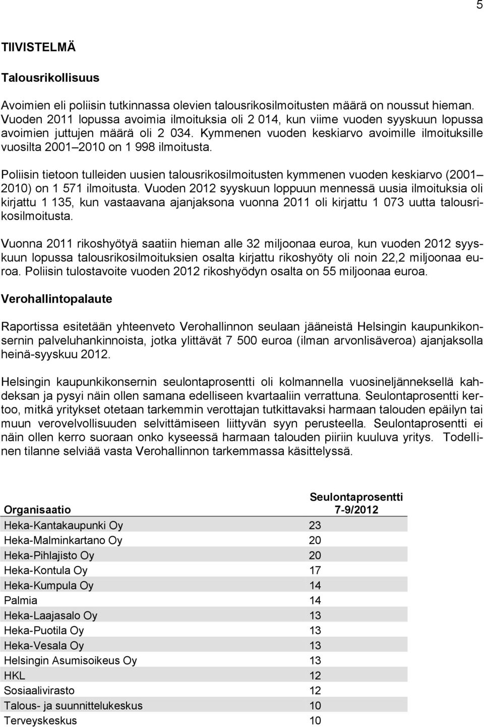 Kymmenen vuoden keskiarvo avoimille ilmoituksille vuosilta 2001 2010 on 1 998 ilmoitusta.