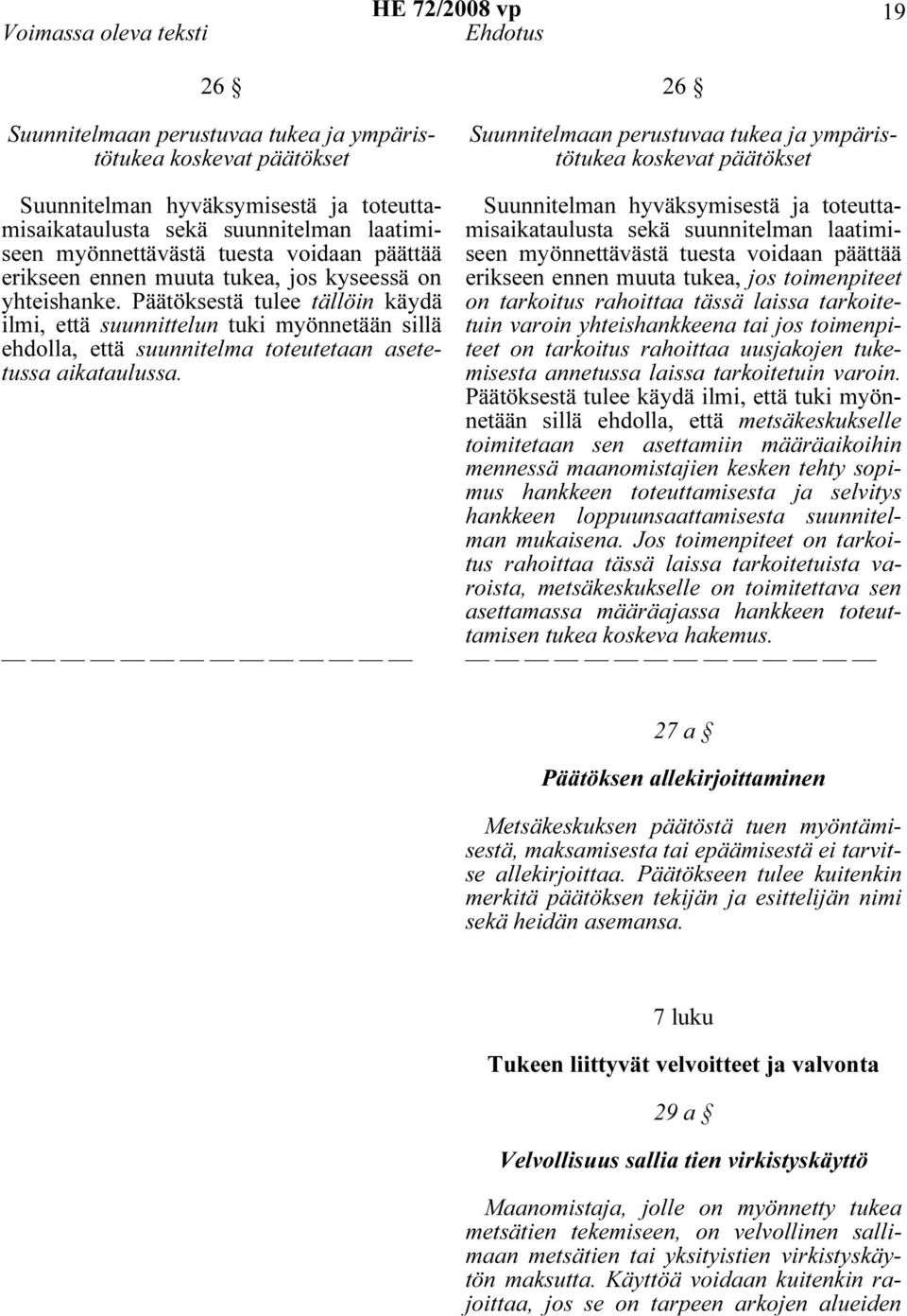 Päätöksestä tulee tällöin käydä ilmi, että suunnittelun tuki myönnetään sillä ehdolla, että suunnitelma toteutetaan asetetussa aikataulussa.