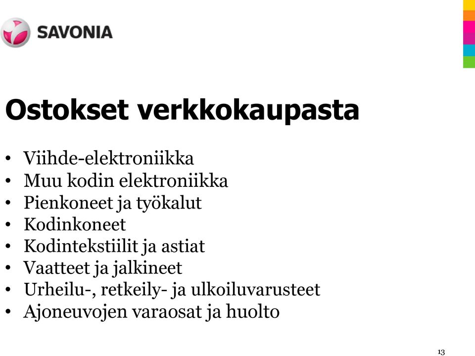 Kodintekstiilit ja astiat Vaatteet ja jalkineet