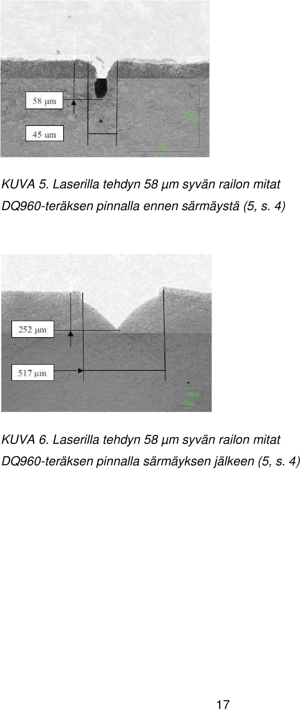DQ960-teräksen pinnalla ennen särmäystä (5, s.