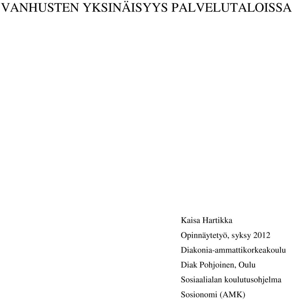 Diakonia-ammattikorkeakoulu Diak