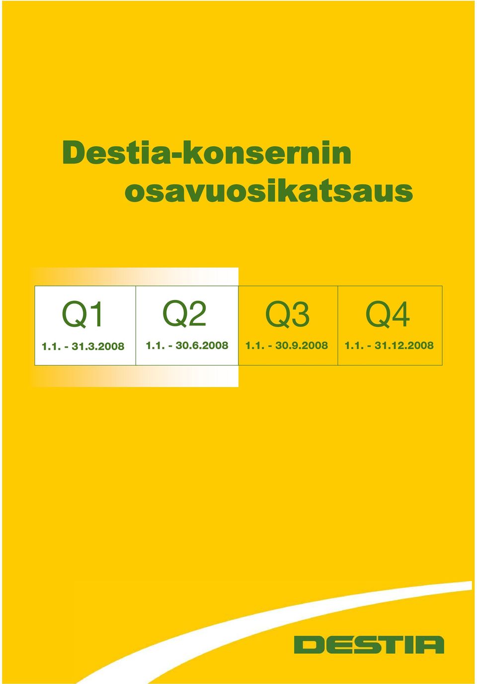 3.2008 1.1. - 30.6.2008 1.1. - 30.9.