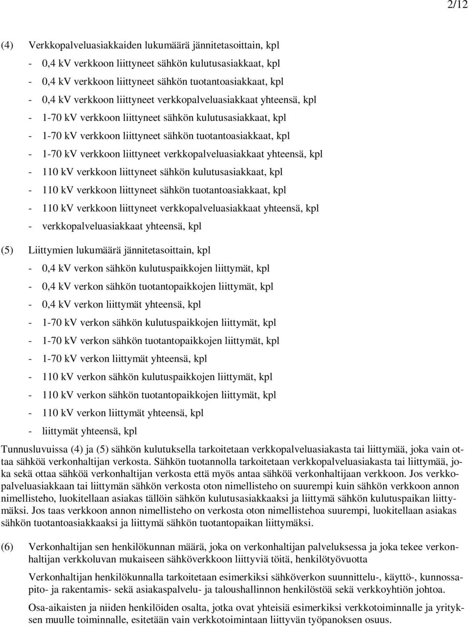 liittyneet verkkopalveluasiakkaat yhteensä, kpl - 110 kv verkkoon liittyneet sähkön kulutusasiakkaat, kpl - 110 kv verkkoon liittyneet sähkön tuotantoasiakkaat, kpl - 110 kv verkkoon liittyneet