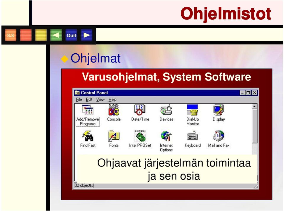 System Software Software Ohjaavat