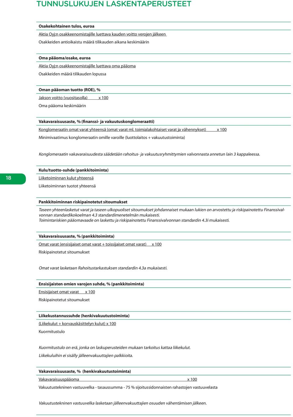 Vakavaraisuusaste, % (finanssi- ja vakuutuskonglomeraatti) Konglomeraatin omat varat yhteensä (omat varat ml.