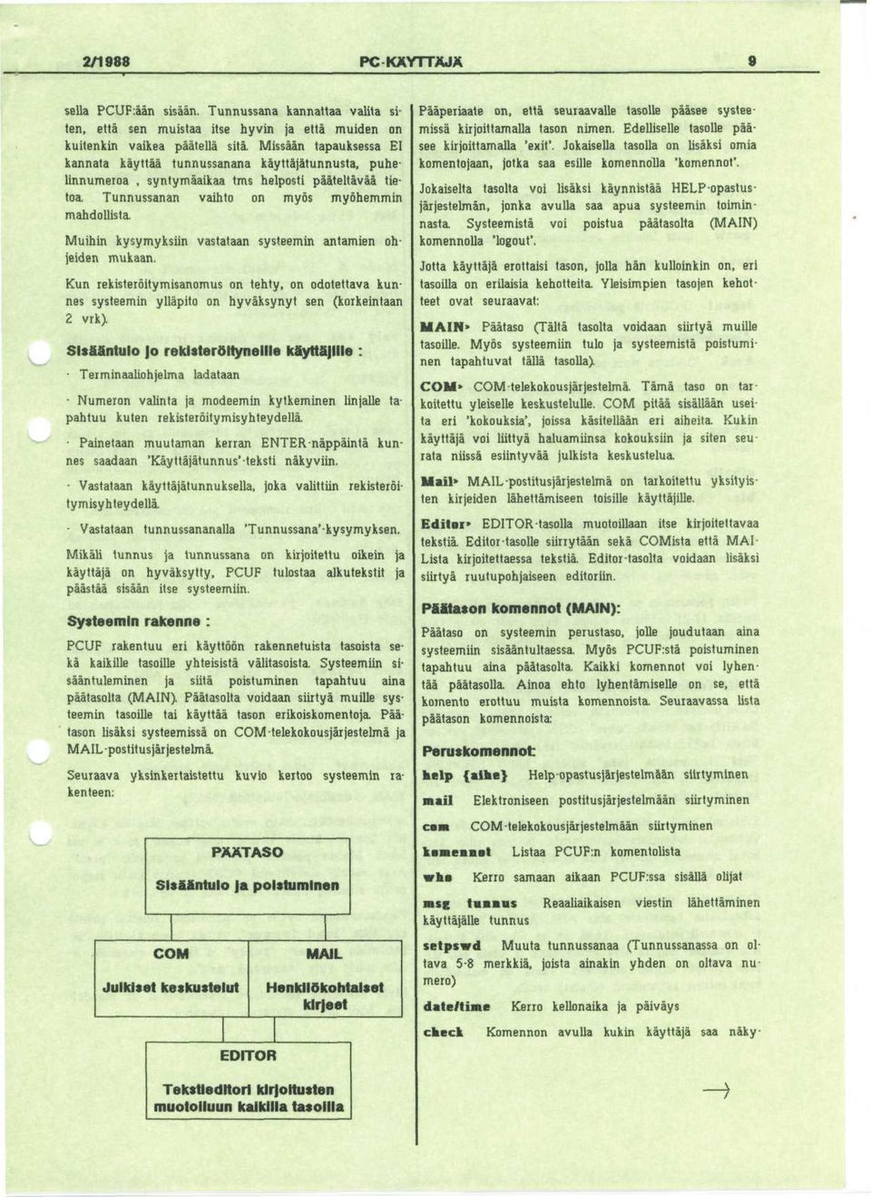 syntymaaikaa tms helposti paateltavaa tietoa, Tunnussanan vaihto on myos myohemmin mahdollista. Muihin kysymyksiin vastataan systeemin antamien ohjeiden mukaan.