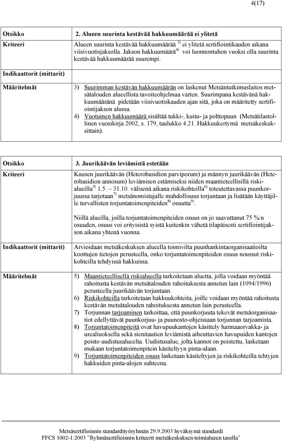 3) Suurimman kestävän hakkuumäärän on laskenut Metsäntutkimuslaitos metsätalouden alueellista tavoiteohjelmaa varten.