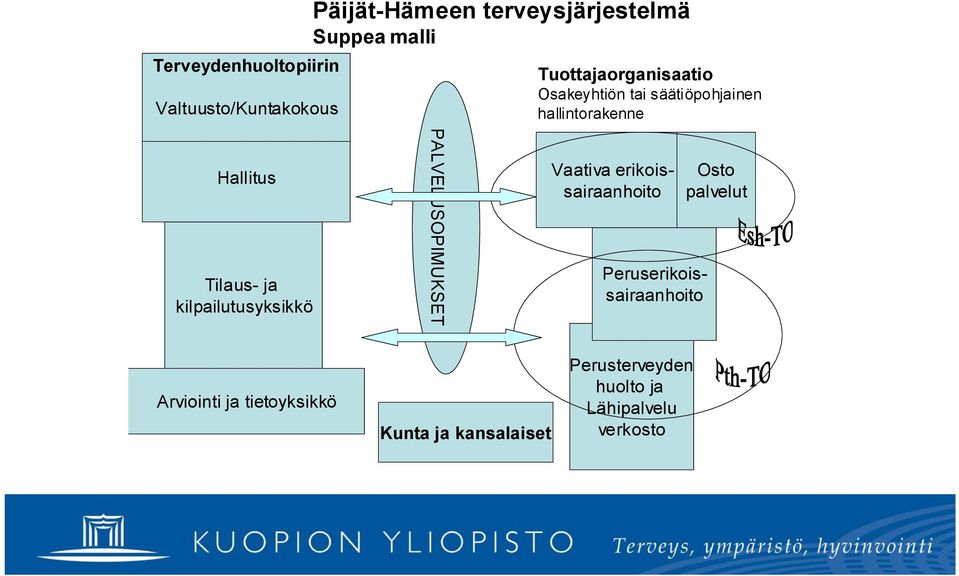 säätiöpohjainen hallintorakenne Vaativa erikoissairaanhoito Peruserikoissairaanhoito Osto