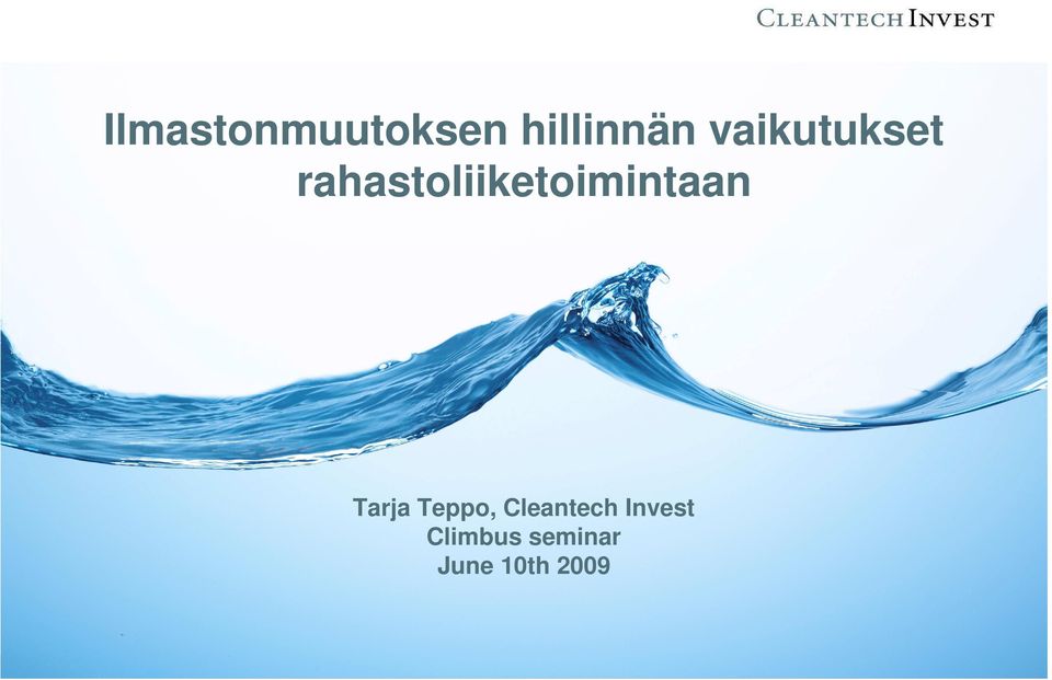 rahastoliiketoimintaan Tarja