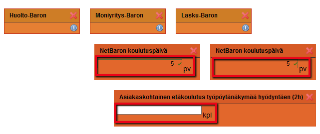 2. Poimi tilattavat tuotteet Tarjouspaketti Tuotteet Ei pakettia - Vastauksesi, kun et ole keskustellut myyjäsi kanssa starttipaketeista.