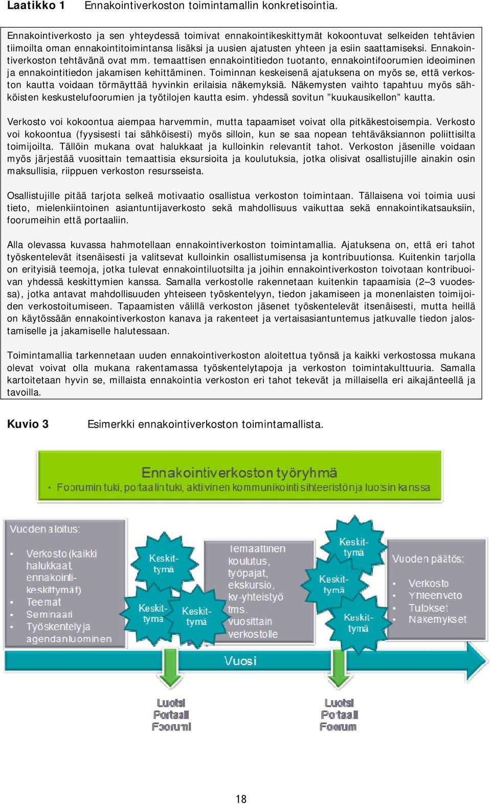 Ennakointiverkoston tehtävänä ovat mm. temaattisen ennakointitiedon tuotanto, ennakointifoorumien ideoiminen ja ennakointitiedon jakamisen kehittäminen.