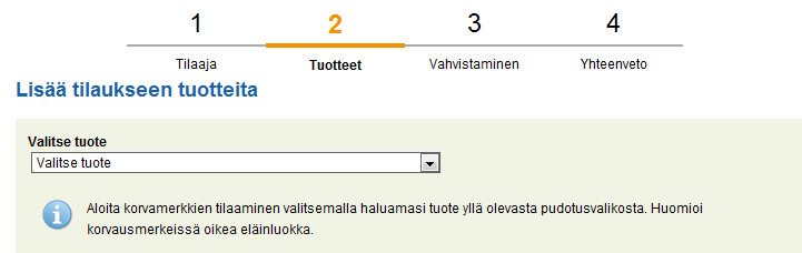 6 (16) Tarkastettuasi tilaajan tiedot, etene tilauksessa painamalla Jatka-painiketta. Tässä vaiheessa tilauksen teon voi keskeyttää. 4.