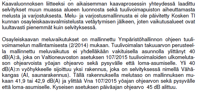 5 (10) TraFi, 25.11.2015, Tuire Simonen ja Hannu Laurikainen Virheellinen kohta selostuksessa muutetaan lausunnon mukaisesti. Fingrid Oyj, 24.11.2015, Mika Penttilä Fingridillä ei ole huomautettavaa osayleiskaavahankkeen johdosta.