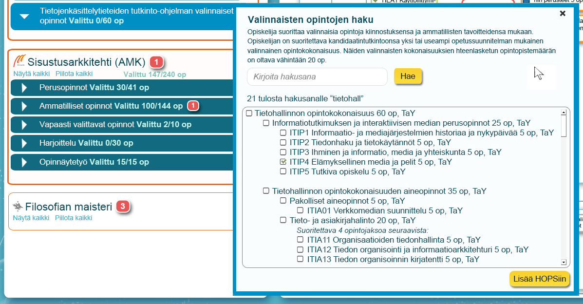 7.4 Leijukkeet Tiptop projektissa oppijan HOPSissa käytetään leijukkeita lisätietojen esittämiseen. Alla esimerkit käytettävistä leijukkeista.