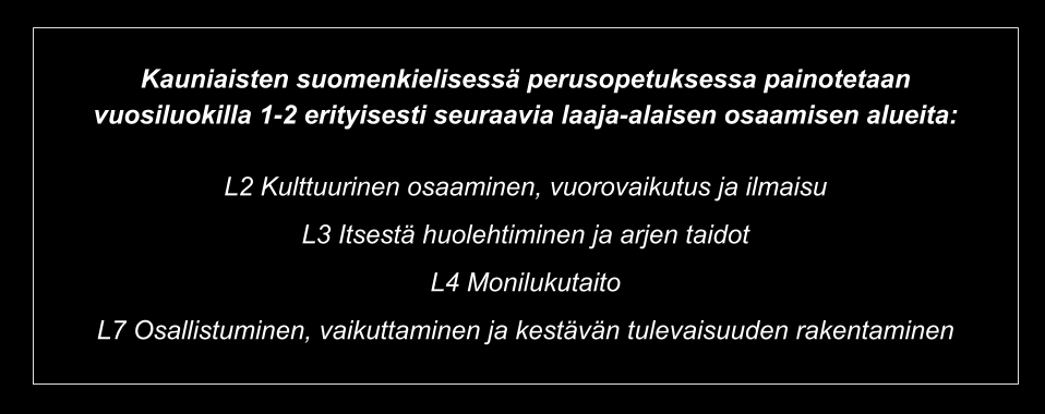 Siirtymävaiheiden yhteistyö, työnjako ja vastuut tarkennetaan lukuvuosittain toimintasuunnitelmassa.