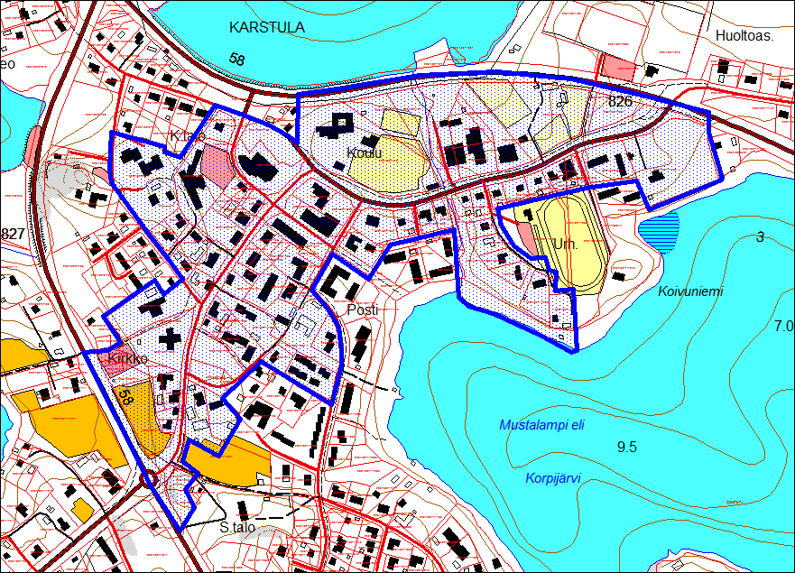 5.3 Karstulan kirkonkylän asemakaavan ajantasaistaminen Karstulan kirkonkylän asemakaava on laadittu osissa vuosien 1989 1994 välisenä aikana.