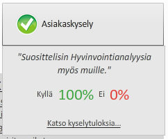 10 Viimeaikainen toiminta -toiminto näyttää viimeisimmät luomasi yksilö- ja ryhmäkartoitukset. Pääset tarkastelemaan haluamaasi kartoitusta klikkaamalla sitä.