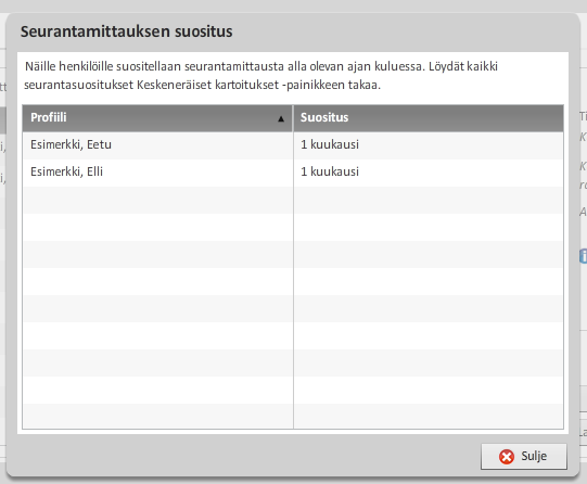 51 Raporttien luonti kestää hetken. Tyypillisesti ohjelma ilmoittaa, että jaksolta on löytynyt uusia sykearvoja.