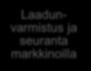 Tuotekehityksen lähtökohdat Asiakkaiden tottumukset ja mieltymykset Tuotteen aistittavat ominaisuudet Tuotekehityksen käynnistäminen Raakaaineiden aistittavat ominaisuudet Tuoteversioiden