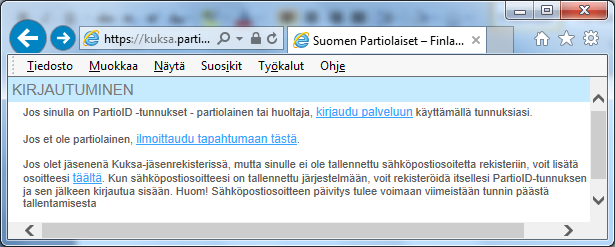 4.5. TAPAHTUMAAN ILMOITTAUTUMINEN KUKSAN KAUTTA 18- vuotta täyttäneet ilmoittautuvat omilla tunnuksillaan. Alle 18-vuotiaat ilmoittaa huoltaja, huoltajan tunnuksilla. 1. Käy ensin rekisteröitymässä, jollet sitä vielä ole tehnyt 2.