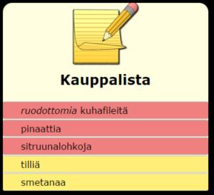 Elementtisolmun lisäys o createelement(), createtextnode() ja appendchild() luodaan ensin uusi elementtisolmu (ja mahdollisesti uusi tekstisolmu, joka viedään lapseksi elementtisolmulle) ja liitetään