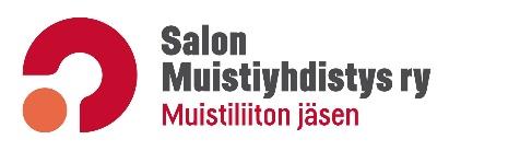 12 Ota yhteyttä Salon Muistiyhdistys ry Turuntie 21, 24240 Salo p. 02 731 9872 / toimisto Mari Luonsinen, toiminnanjohtaja p. 044 731 0020 Jaana Lehtinen, yhdistyssihteeri p.