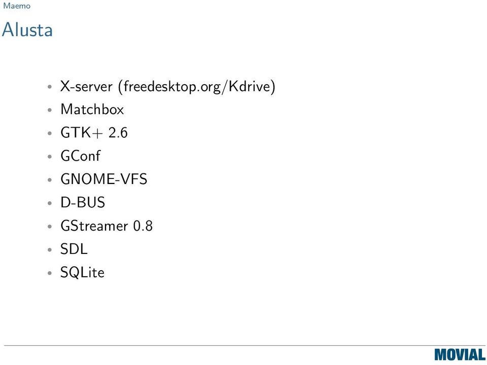 org/kdrive) Matchbox GTK+ 2.