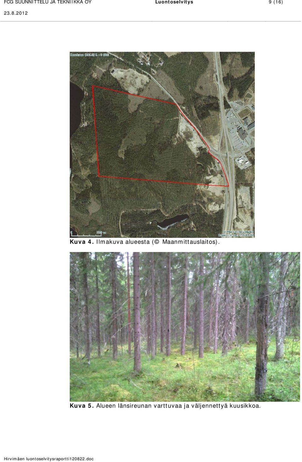 Ilmakuva alueesta ( Maanmittauslaitos).