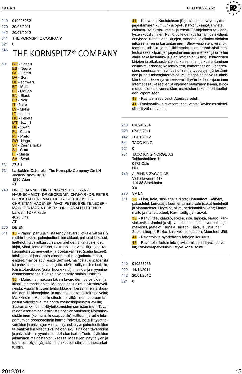 Iswed NL - Zwart PL - Czerń PT - Preto RO - Negru SK - Čierna farba SL - Črna FI - Musta SV - Svart 27.5.1 backaldrin Österreich The Kornspitz Company GmbH Jochen-Rindt-Str. 15 123 Wien AT DR.