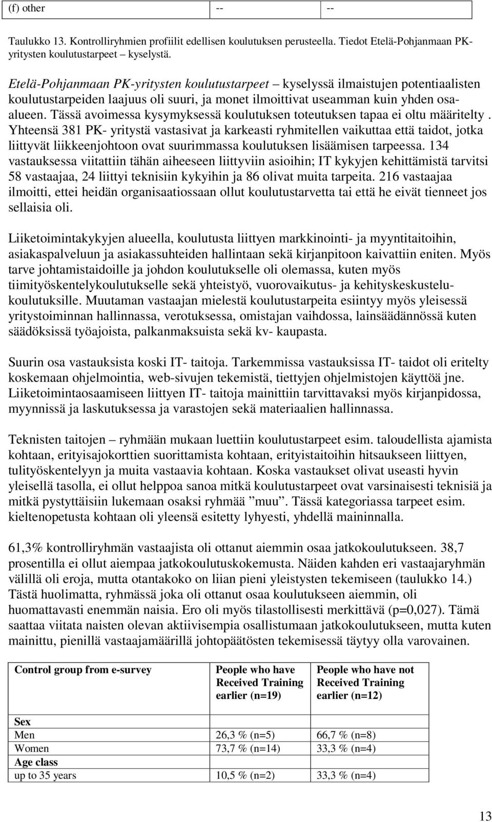 Tässä avoimessa kysymyksessä koulutuksen toteutuksen tapaa ei oltu määritelty.