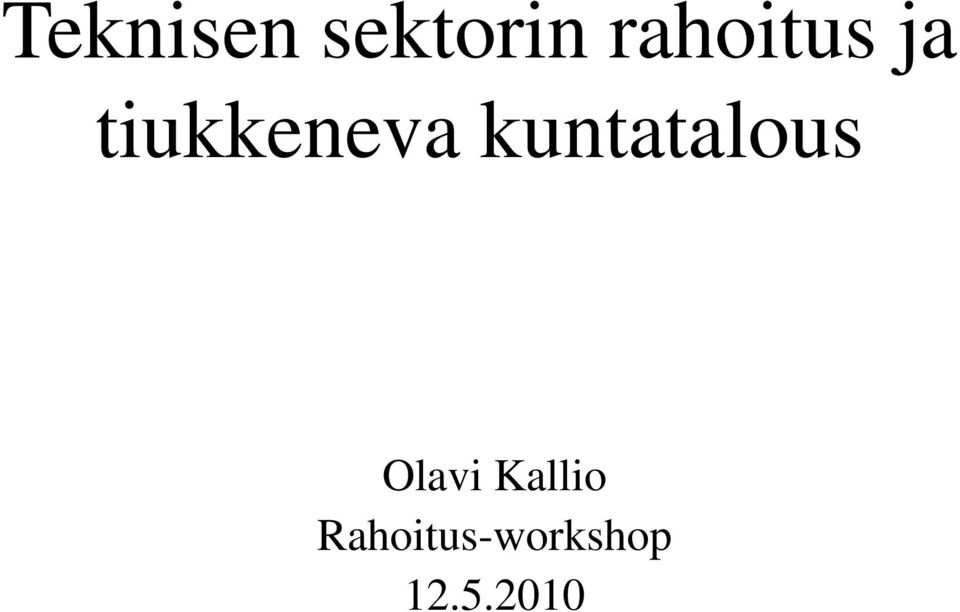 kuntatalous Olavi