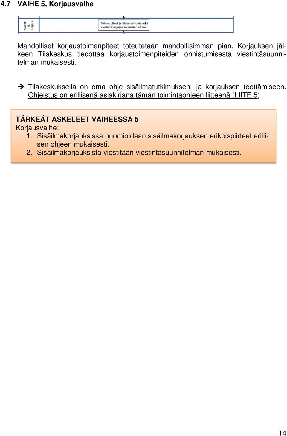 Tilakeskuksella on oma ohje sisäilmatutkimuksen- ja korjauksen teettämiseen.