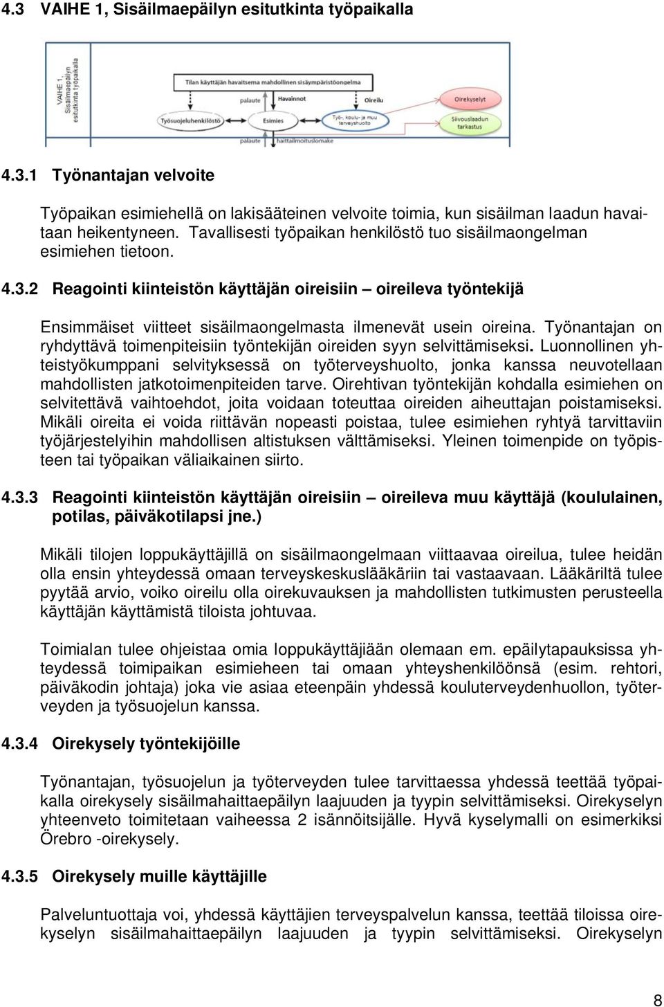 2 Reagointi kiinteistön käyttäjän oireisiin oireileva työntekijä Ensimmäiset viitteet sisäilmaongelmasta ilmenevät usein oireina.