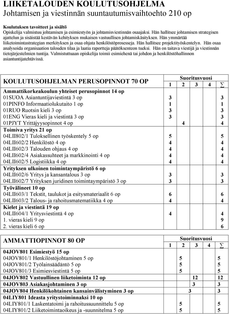 Hän ymmärtää liiketoimintastrategian merkityksen ja osaa ohjata henkilöstöprosesseja. Hän hallitsee projektityöskentelyn.