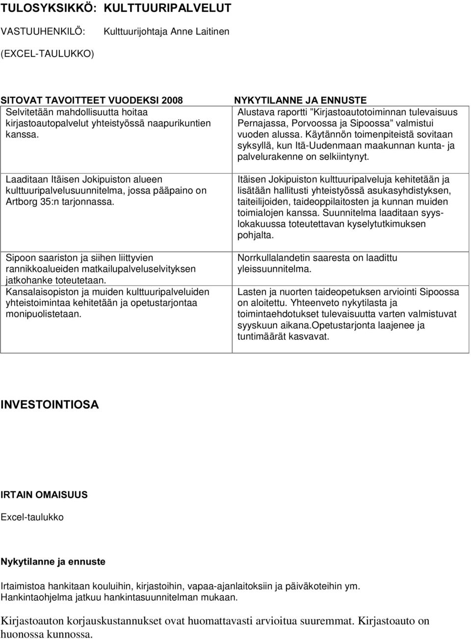 Sipoon saariston ja siihen liittyvien rannikkoalueiden matkailupalveluselvityksen jatkohanke toteutetaan.