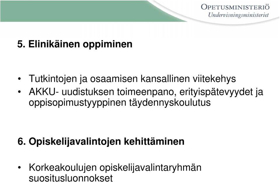 oppisopimustyyppinen täydennyskoulutus 6.