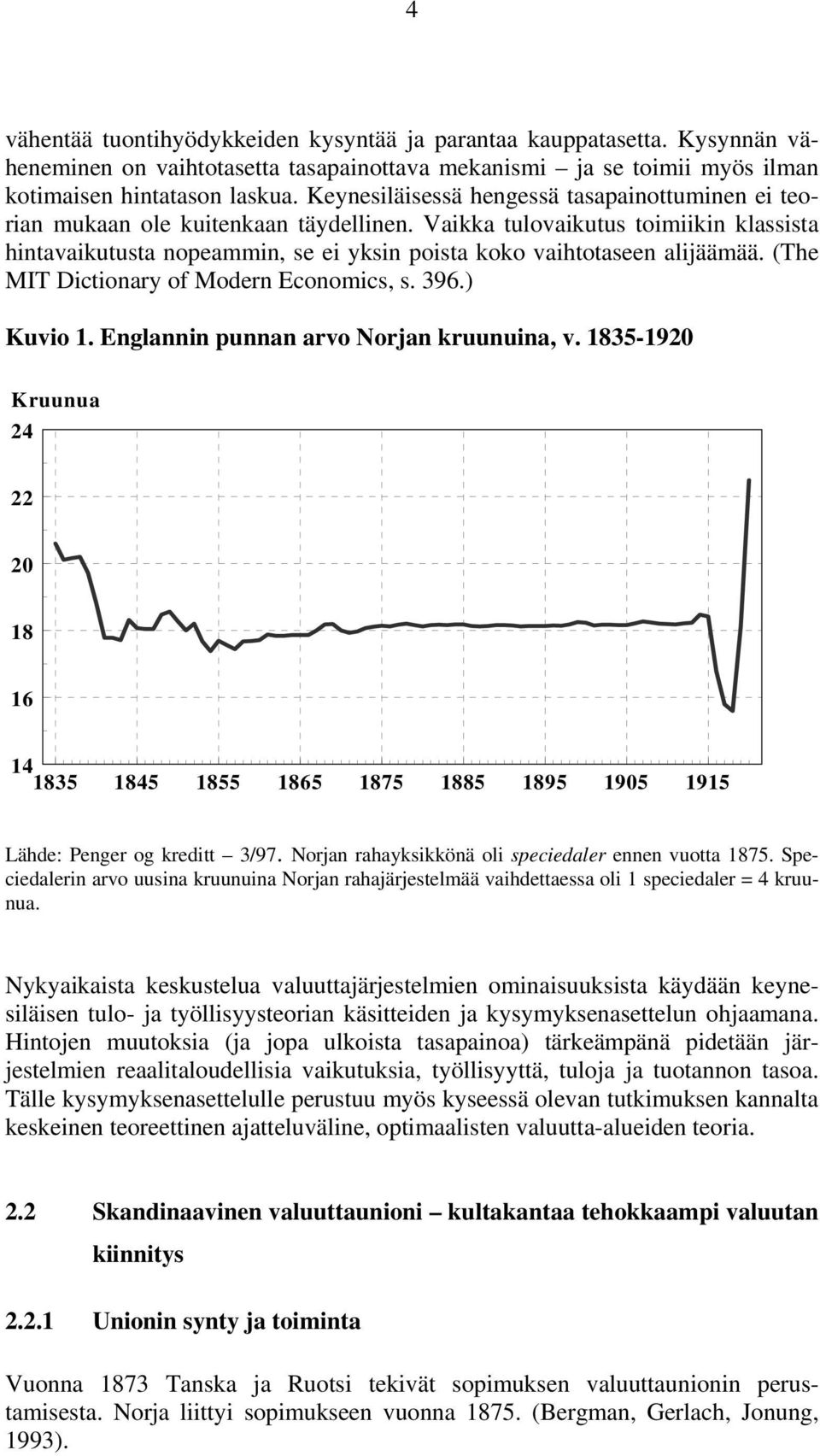 Vaikka tulovaikutus toimiikin klassista hintavaikutusta nopeammin, se ei yksin poista koko vaihtotaseen alijäämää. (The MIT Dictionary of Modern Economics, s. 396.) Kuvio.