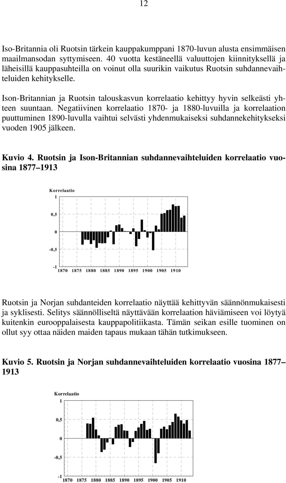 Ison-Britannian ja Ruotsin talouskasvun korrelaatio kehittyy hyvin selkeästi yhteen suuntaan.