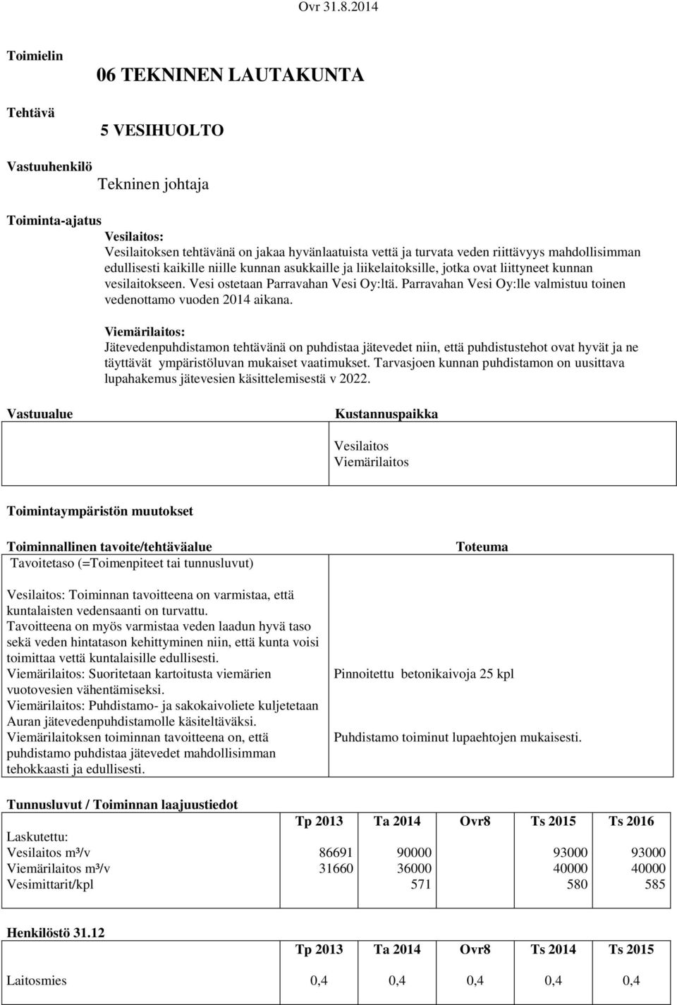 Viemärilaitos: Jätevedenpuhdistamon tehtävänä on puhdistaa jätevedet niin, että puhdistustehot ovat hyvät ja ne täyttävät ympäristöluvan mukaiset vaatimukset.