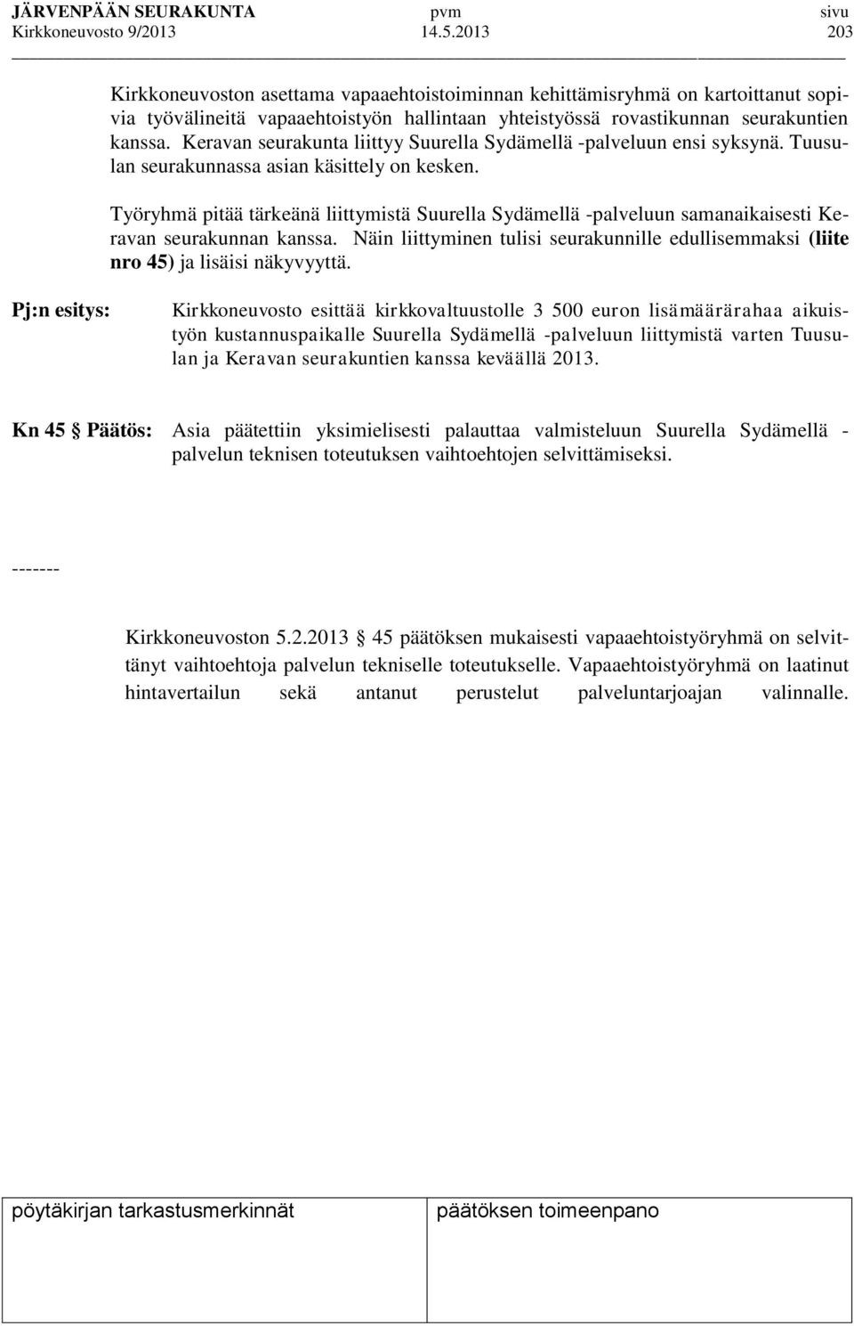 Keravan seurakunta liittyy Suurella Sydämellä -palveluun ensi syksynä. Tuusulan seurakunnassa asian käsittely on kesken.