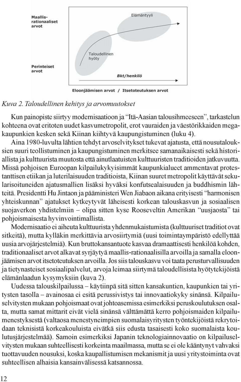 väestörikkaiden megakaupunkien kesken sekä Kiinan kiihtyvä kaupungistuminen (luku 4).