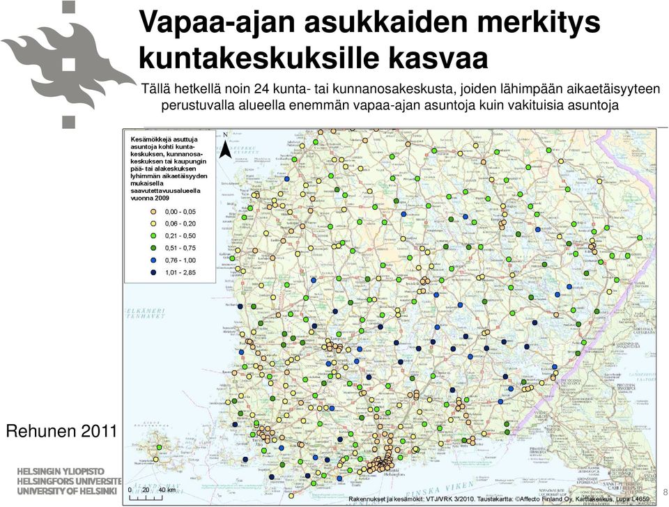 perustuvalla alueella enemmän vapaa-ajan asuntoja kuin vakituisia