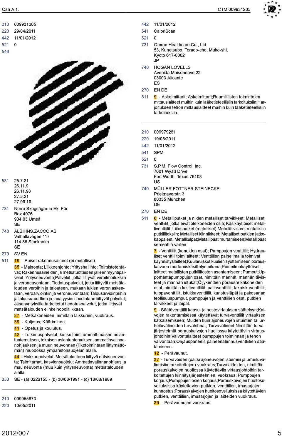 lääketieteellisiin tarkoituksiin;harjoituksen tehon mittauslaitteet muihin kuin lääketieteellisiin tarkoituksiin. 35 25.7.21 26.11.9 26.11.98 27.5.21 27.99.19 Norra Skogsägarna Ek. För.