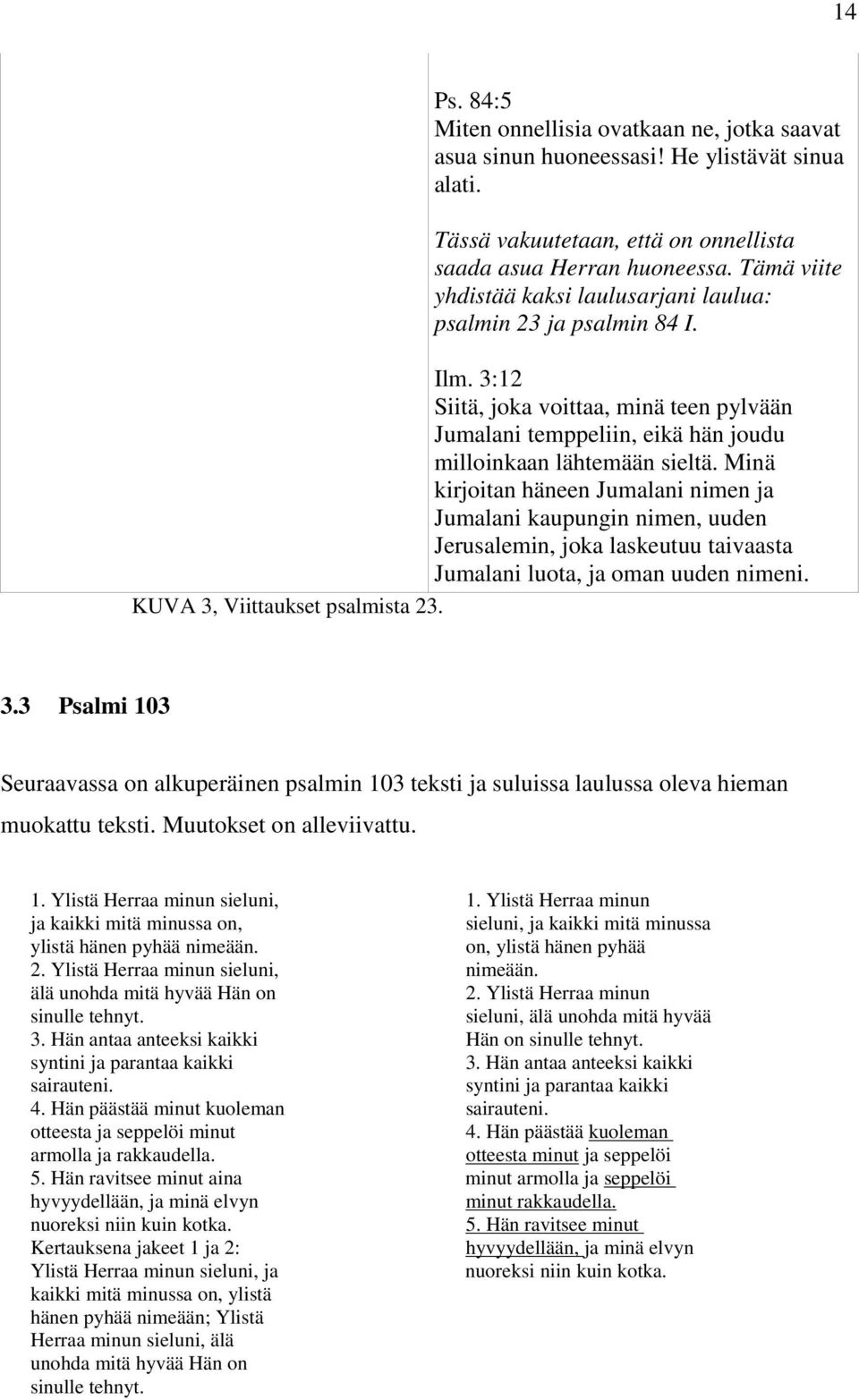 Minä kirjoitan häneen Jumalani nimen ja Jumalani kaupungin nimen, uuden Jerusalemin, joka laskeutuu taivaasta Jumalani luota, ja oman uuden nimeni. KUVA 3,