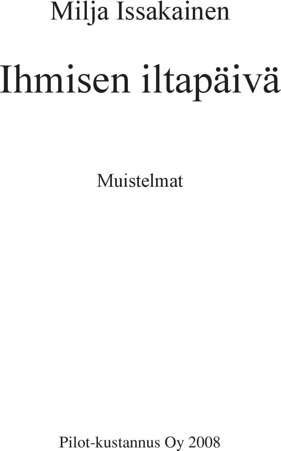 Muistelmat