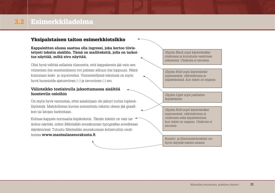 Olisi hyvä välttää sellaista tilannetta, että kappaleesta jää vain sen viimeinen (tai ensimmäinen) rivi palstan alkuun (tai loppuun). Näitä kutsutaan leski- ja orporiveiksi.