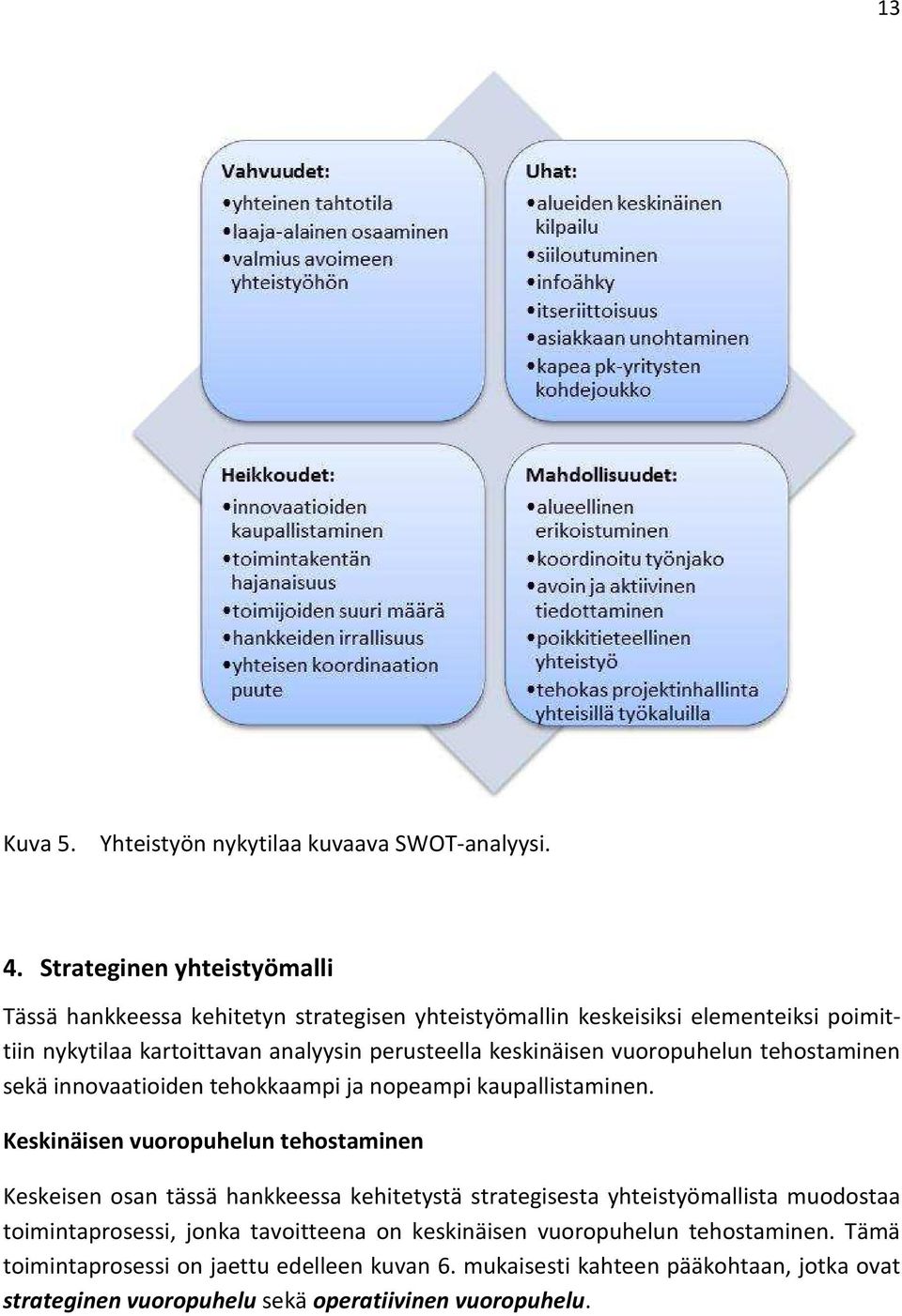 keskinäisen vuoropuhelun tehostaminen sekä innovaatioiden tehokkaampi ja nopeampi kaupallistaminen.