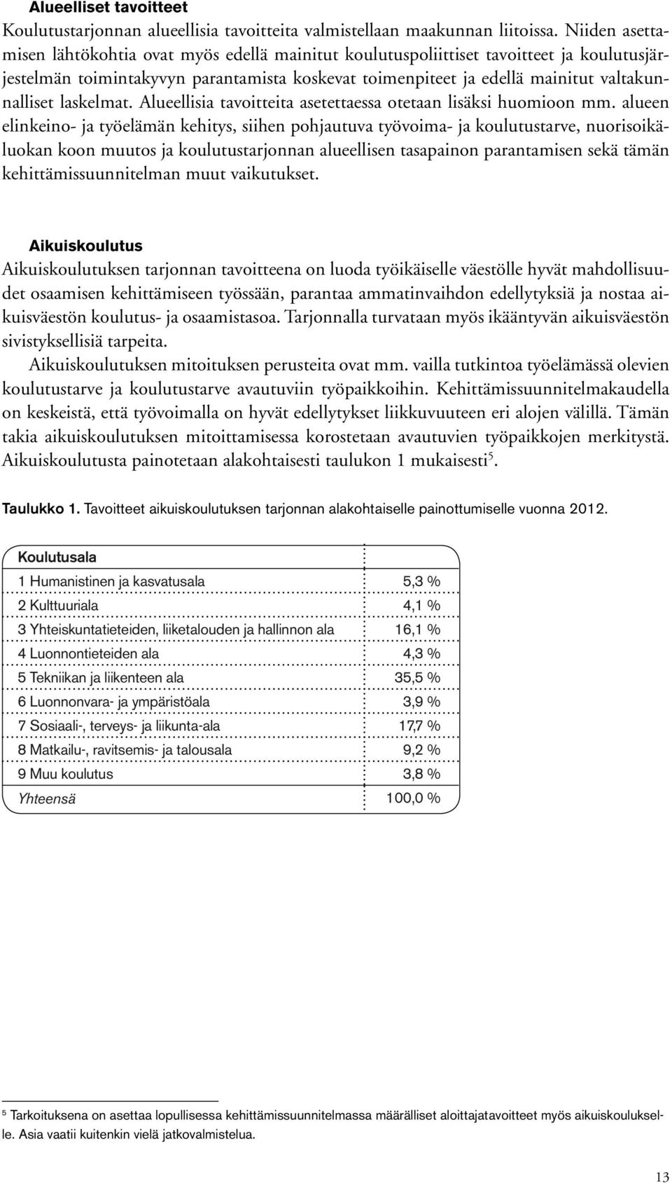 laskelmat. Alueellisia tavoitteita asetettaessa otetaan lisäksi huomioon mm.