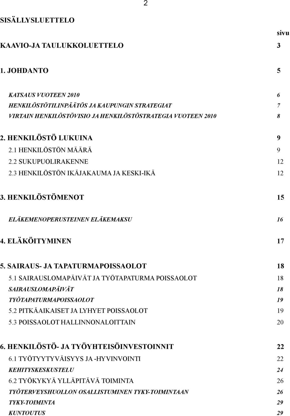 SAIRAUS- JA TAPATURMAPOISSAOLOT 18 5.1 SAIRAUSLOMAPÄIVÄT JA TYÖTAPATURMA POISSAOLOT 18 SAIRAUSLOMAPÄIVÄT 18 TYÖTAPATURMAPOISSAOLOT 19 5.2 PITKÄAIKAISET JA LYHYET POISSAOLOT 19 5.