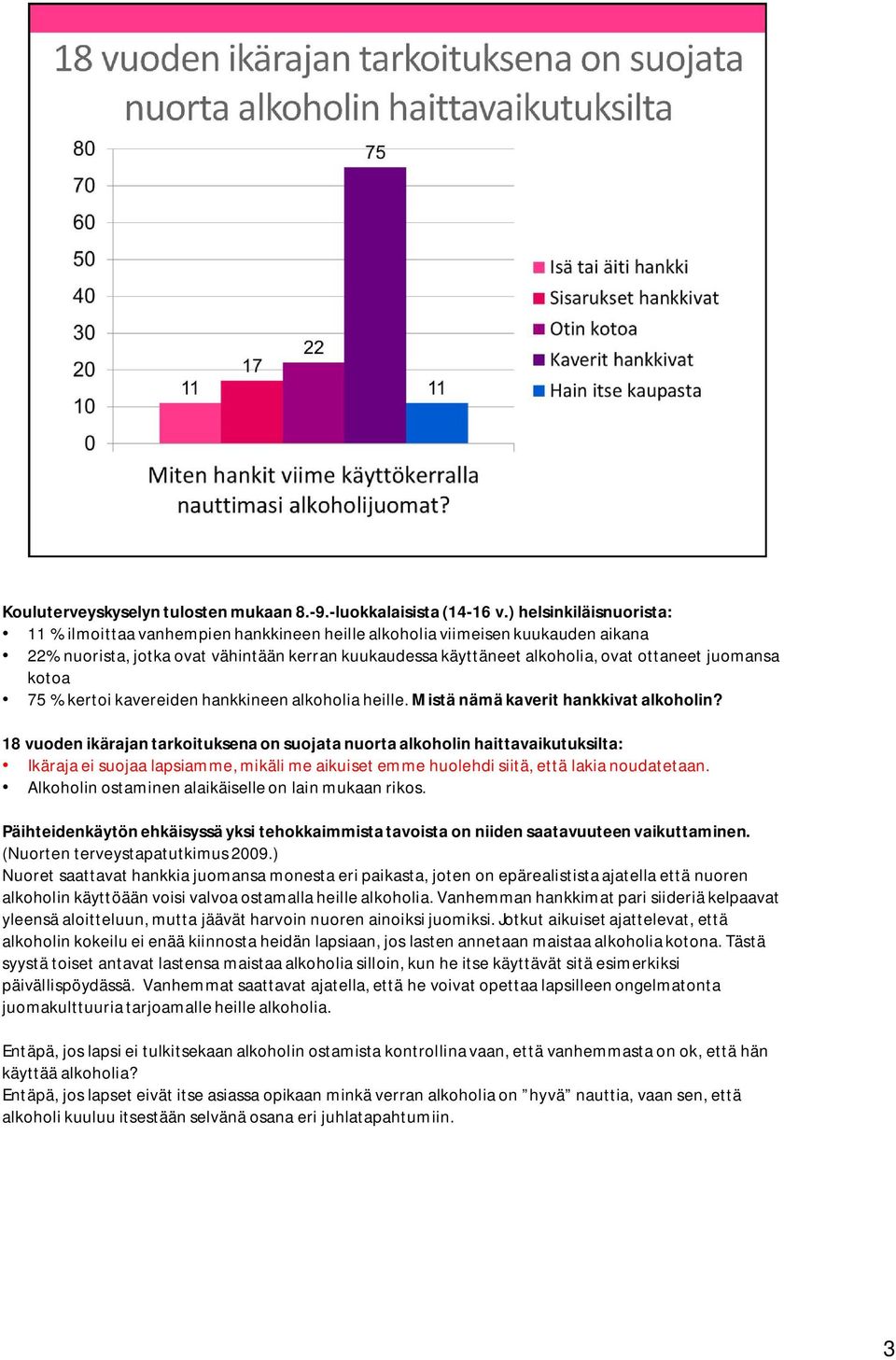 juomansa kotoa 75 % kertoi kavereiden hankkineen alkoholia heille. Mistä nämä kaverit hankkivat alkoholin?